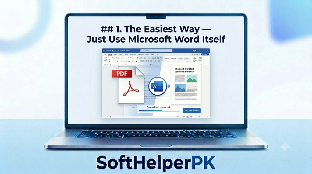 Microsoft Word opening and converting a PDF file