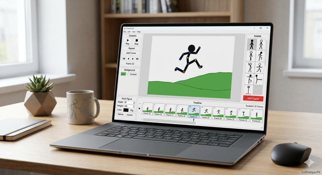 Pivot Animator free stick figure animation app 2026