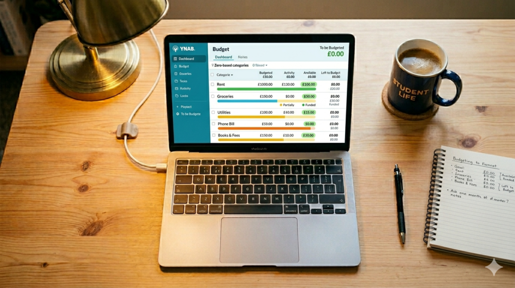 YNAB free for students best budget app 2026