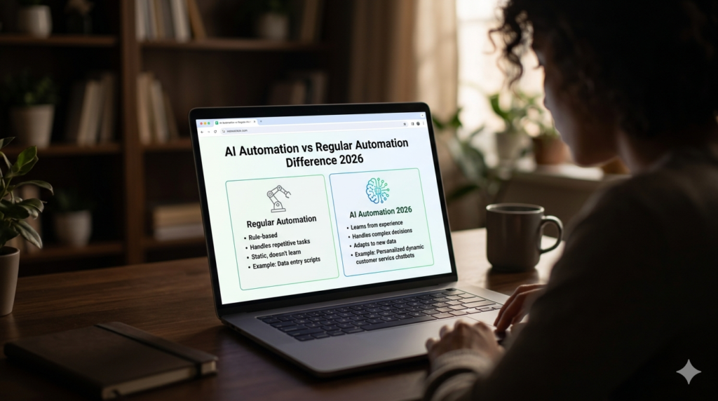AI automation vs regular automation difference 2026