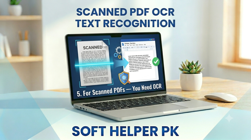 OCR converting a scanned PDF into editable Word text