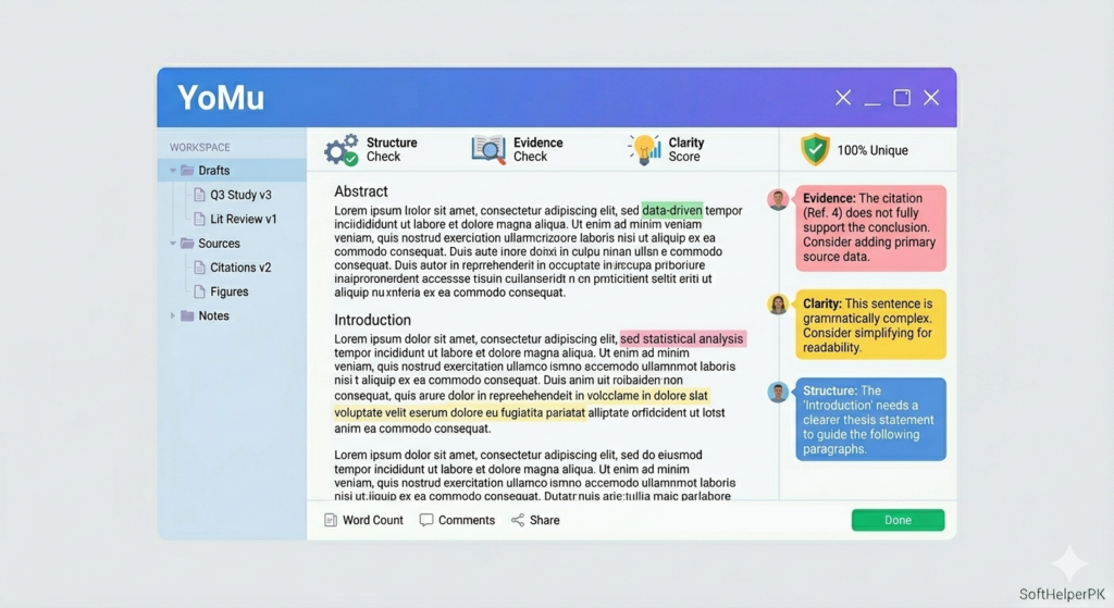 YoMu AI research writing tool 2026