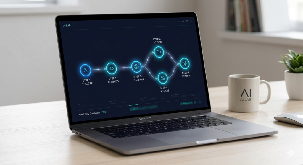 how AI automation works step by step 2026