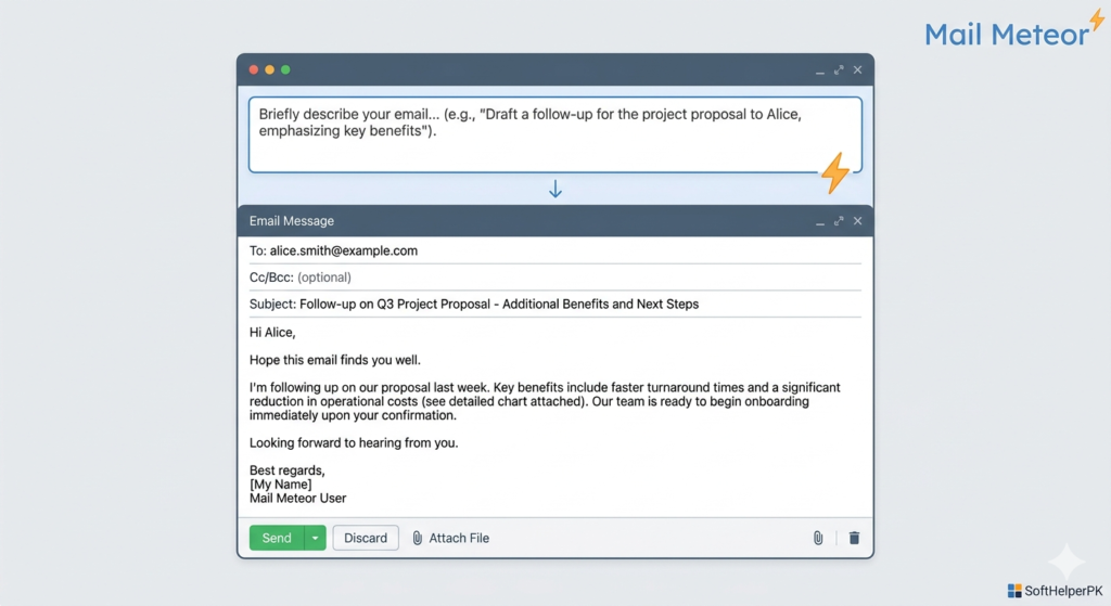 Mail Meteor AI email writer free 2026