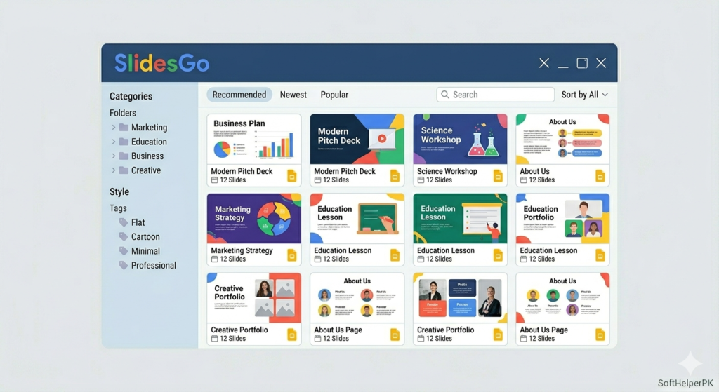 SlidesGo free presentation templates AI 2026